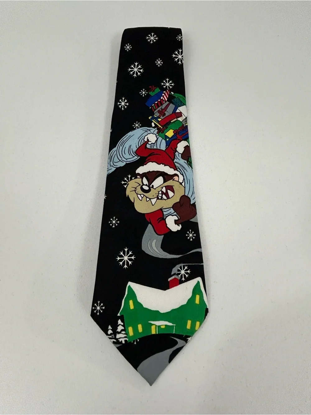 Looney Tunes Vintage 1997 Taz Christmas Mens Neck Tie